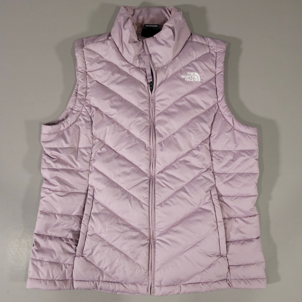 The North Face Aconcagua Vest Womens Large Purple 550 Down Quilted Puffer